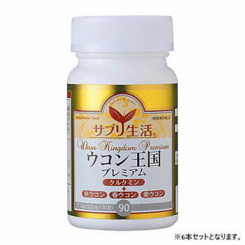 サプリ生活 アンフィニプロジェクト ウコン王国プレミアム (300mg×90粒) 6本 [ラッピング不可][代引不可][同梱不可]