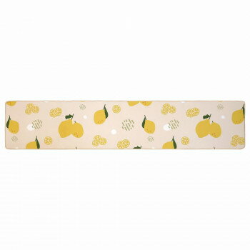 オカトー レトロフィール 撥水加工付きインテリアマット 49×240cm レモネード