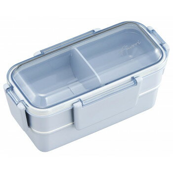 オーエスケー DUL No.3 DISH UP LUNCH ランチボックス二段(仕切付) PCW-600S ブルー