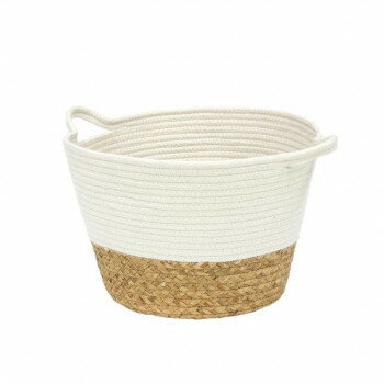Laundry Containers - 大橋新治商店 ロープバスケット ホワイト サークルM 16-204