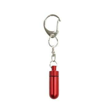 ペット供養 遺骨カプセル小 キーホルダー グロス赤 簡易包装 20入 060848 [ラッピング不可][代引不可][同梱不可]