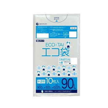 ECO TAI エコ袋 90L KN-98 半透明 10枚×40冊 [ラッピング不可][代引不可][同梱不可]