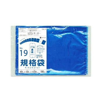 &nbsp;ECO TAI エコ袋 No.19 規格袋 FCBL-19 青半透明 100枚×20冊食品対応で保存袋としても使用可能【ECO TAI エコ袋 No.19 規格袋 FCBL-19 青半透明 100枚×20冊】 fk094igrjs 低密度ポリエチレンのツルツル素材の規格袋19号です。食品取扱い現場で異物混入対策として使用できる青半透明です。0.03mm厚で商品の仕分けや梱包に役立ちます。B3サイズが入るくらいの大きさです。食品対応の袋なので、保存袋としても使用できます。厚生労働省が定める検査基準に適合し、食品に悪影響を及ぼす有害物質が含まれないことを証明しています。(検査機関:一般社団法人 新日本検定協会)食品衛生法・食品、添加物等の規格基準(昭和34年厚生省告知第370号)に適合しています。RoHS指定適合商品です。※お届けが法人の場合は、お届け先の住所に法人名(屋号)の記載をお願いいたします。※北海道・沖縄・離島へのお届けは別途送料が発生いたします。サイズW400×H550×厚み0.030mm個装サイズ：26×43×31.5cm重量個装重量：21900g素材・材質LDPE仕様カラー:青(半透明)RoHS指定適合商品セット内容100枚×20冊生産国ベトナム 広告文責 (有)イースクエアTEL:0120-532-772 ※お客さま都合による、ご注文後の[キャンセル][変更][返品][交換]はお受けできませんのでご注意下さいませ。※当店では、すべての商品で在庫を持っておりません。記載の納期を必ずご確認ください。※ご注文いただいた場合でもメーカーの[在庫切れ][欠品][廃盤]などの理由で、[記載の納期より発送が遅れる][発送できない]場合がございます。その際は、当店よりご連絡させていただきます。あらかじめご了承ください。※こちらの商品は【他商品との同梱】ができません。※こちらの商品は【ギフトサービス】をお受けすることができません。 こちらの商品は【お取り寄せ(7〜10営業日以内に発送予定)】となります。