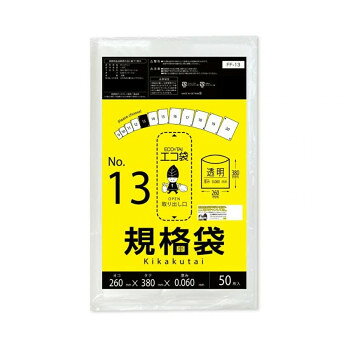 ECO TAI エコ袋 No.13 規格袋 FF-13 透明 50枚×30冊 [ラッピング不可][代引不可][同梱不可]