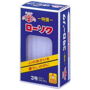 ニホンローソク 日本錨 ローソク 3号 450g