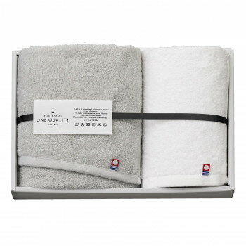 今治 ONE QUALITY タオルセット シルバーグレー 箱入 Q-88205
