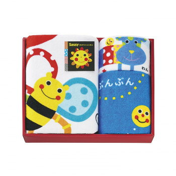Sassyのあかちゃんえほん サッシー タオルセット ブルー 箱入 SE-8292