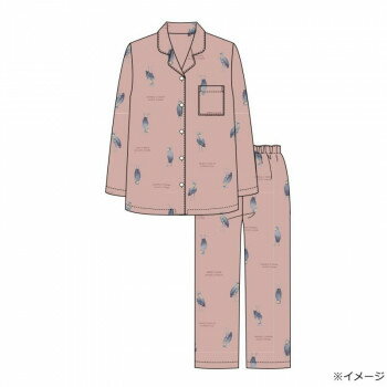 ギャルソンヌ レディスパジャマ Candy Closet ブロード ハシビロコウ柄シャツピンク 261036 Lサイズ