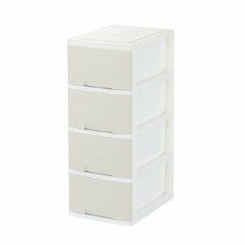 For Laundries - ニューライフ収納 チェスト スリム 4段 モカアイボリー NLS-4MI GP-210162 [ラッピング不可][代引不可][同梱不可]
