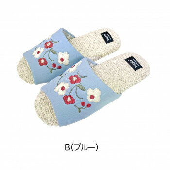 Other - アセット スリッパ kippis マルヤッタ アップリケ刺 ブルー KP27003 [ラッピング不可][代引不可][同梱不可]