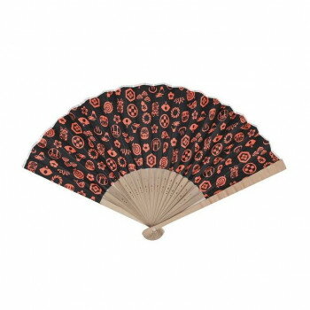 大西賢製販 Ripple メンズ布扇子 23cm 縁起もの レッド S19-MN05