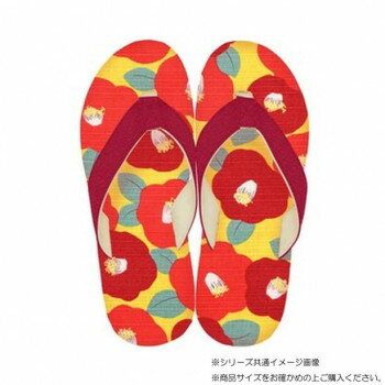 Tongs - 大西賢製販 Ripple 和柄サンダルレディース(M) 椿 黄色 WS27-L03M
