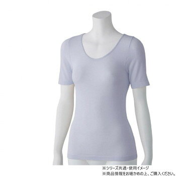 ケアファッション のびのびラクラク 半袖インナー (婦人) ラベンダー L〜LL 80038912