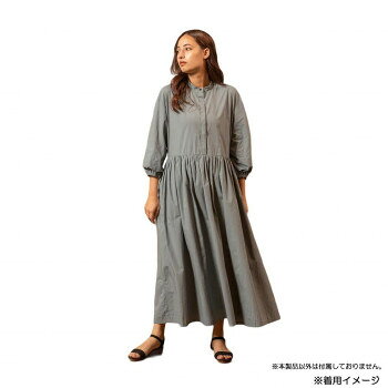 KADONO SARASHI SOME 和晒 7分袖 ギャザーワンピース ダークサージ フリーサイズ 