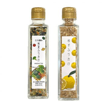 みなり (角瓶)十六種の野菜ふりかけ60g・ゆずふりかけ50g 各15個セット [ラッピン...