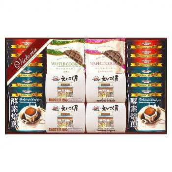 ビクトリア珈琲 ドリップコーヒー＆紅茶・ワッフルクッキーセット VEM-40 2614-043