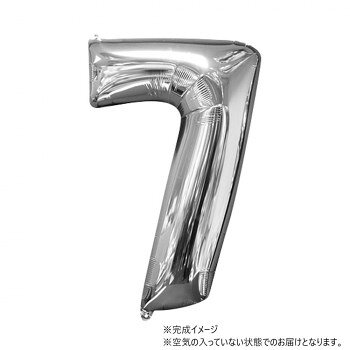 AG 26インチ バルーンレター シルバー 数字7 ANG31961 風船 バルーン