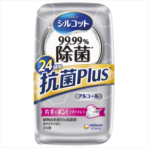 シルコット99.99%除菌ウェットティッシュ抗菌Plus本体34枚 [キャンセル・変更・返品不可] 1