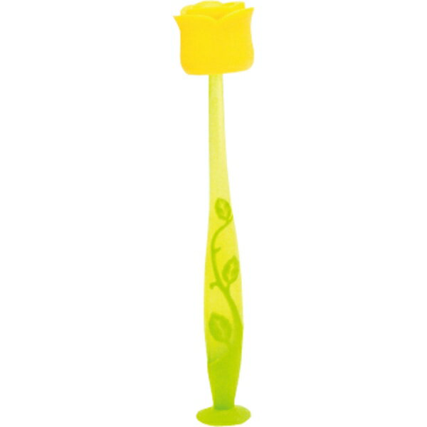 ピタット フロレス チューリップ歯ブラシ 吸盤付 ハニーイエロー 1本入
