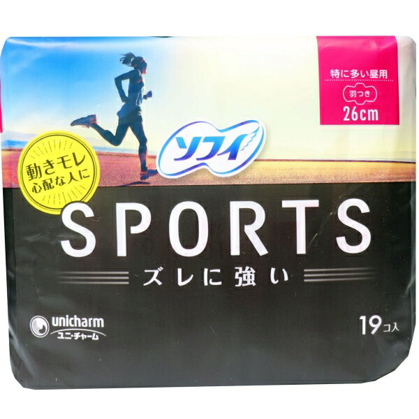 楽天イースクエアソフィ SPORTS 特に多い昼用 26cm 羽つき 19個入 [キャンセル・変更・返品不可]