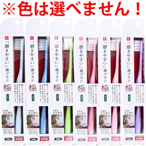 磨きやすい歯ブラシ 極 ふつう 先細毛 1本入 LT-51 ※単品販売(色柄指定不可)