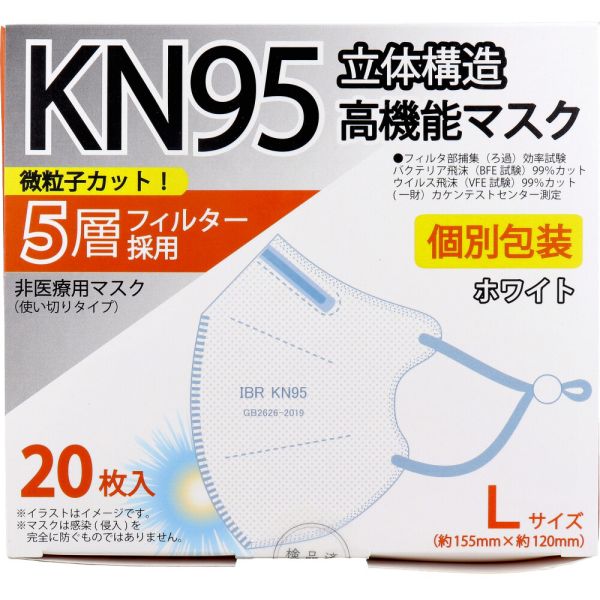 KN95 Ωι¤ⵡǽޥ 5إե륿  L ۥ磻 20