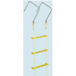 ヤツヤ式縄ばしご 10m 大カギ付き K12743 [キャンセル・変更・返品不可]