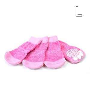 ペットソックス4足 サンドピンクL [キャンセル・変更・返品不可]