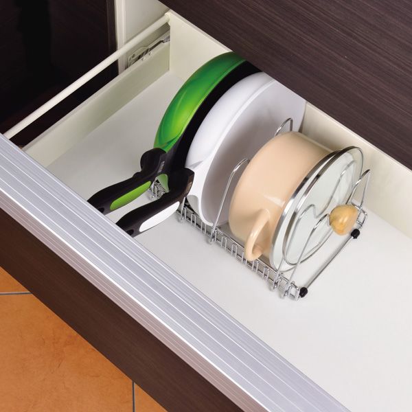 【キッチンストレージ 引き出し用鍋・フライパンラック】[返品・交換・キャンセル不可]