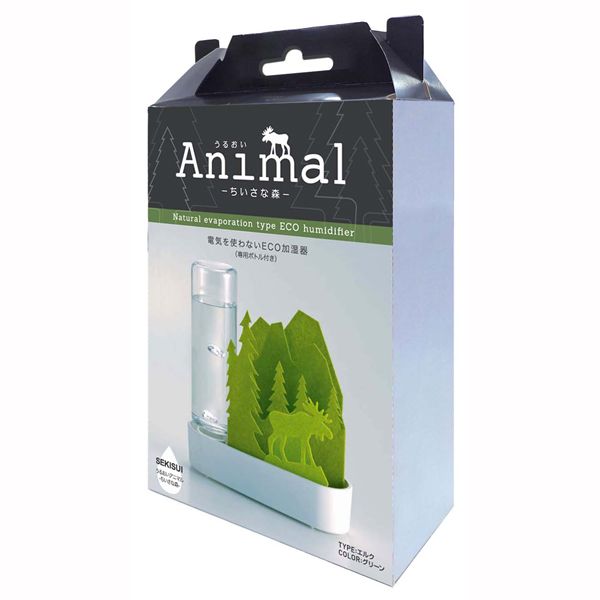積水樹脂 自然気化式ECO加湿器うるおい「Animal」ちいさな森 エルク-グリーン [キャンセル・変更・返品不可]