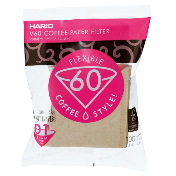 HARIO V60用ペーパーフィルター01M 1〜2杯用 100枚入 [キャンセル・変更・返品不可]