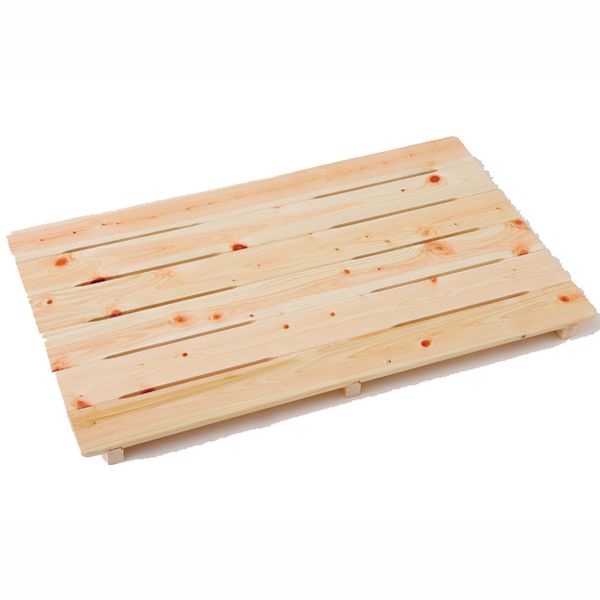 池川木材工業 桧釘なしスノコ節付 6枚打 85x51x3.9cm [キャンセル・変更・返品不可]