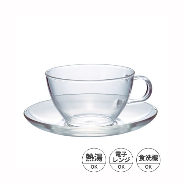 HARIO 耐熱ティーカップ＆ソーサー [キャンセル・変更・返品不可]
