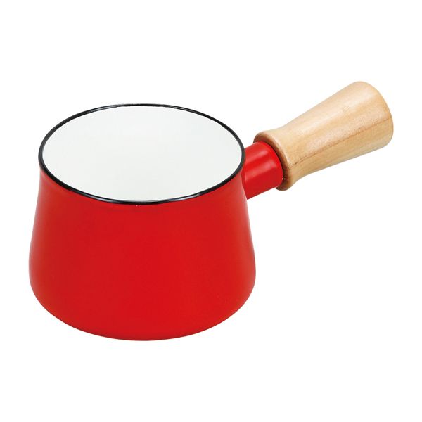 パール金属 プチっと ホーローミルクパン10cm レッド [キャンセル・変更・返品不可]