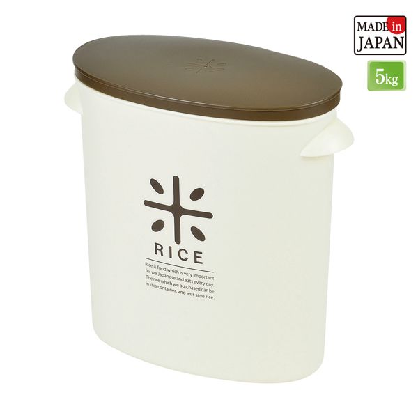 パール金属 RICE お米袋のままストック5kg用 ブラウン [キャンセル・変更・返品不可]