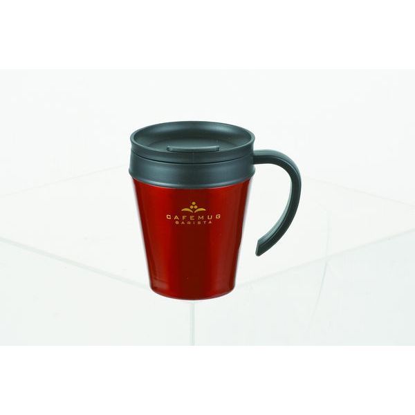 パール金属 カフェマグバリスタ 真空蓋付マグカップ330(コーヒーチェリー) [キャンセル・変更・返品不可]
