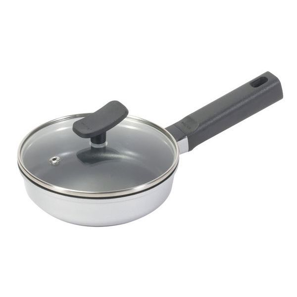 パール金属 チーノ ふっ素加工ダイキャストガラス蓋付目玉焼14cm [キャンセル・変更・返品不可]