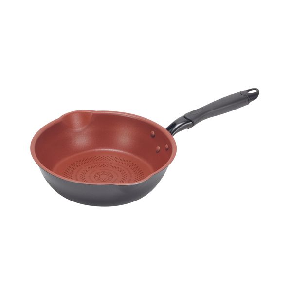 パール金属 クックサイン IH対応ダイヤモンドコート極深両口フライパン24cm [キャンセル・変更・返品不可]