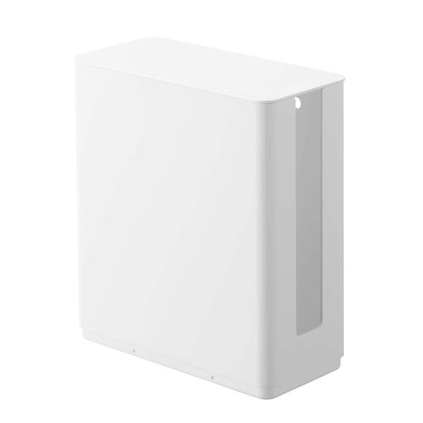 山崎実業 smart 重ねられるスリム蓋付きルーター収納ケース スマート ホワイト [キャンセル・変更・返品不可]