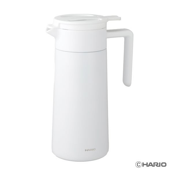 HARIO(ハリオ) セラミックコーティング 真空二重保温ポット 800 ホワイト [キャンセル・変更・返品不可]