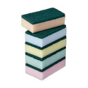 大和物産 クリーンクラブ カラフルハードスポンジ 5個入