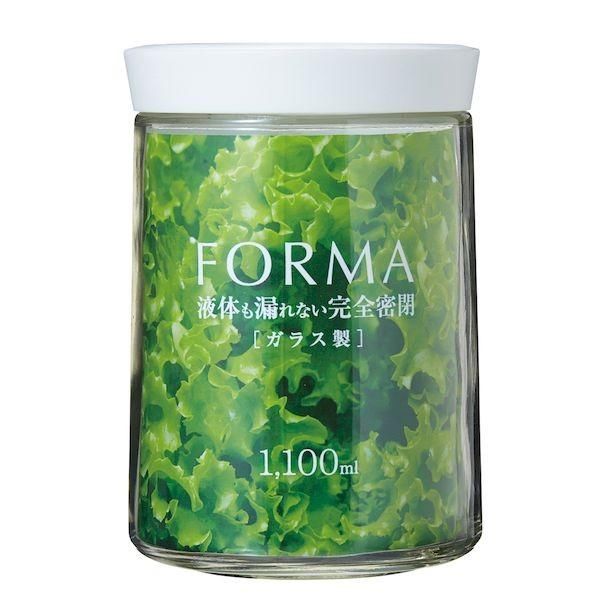 アスベル フォルマ 密閉ガラスポット 1100ml ホワイト A1145