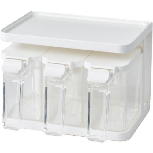 アスベル フォルマ ポットセット S3 (ポットS×3個 + マグネットラック) ホワイト A1148