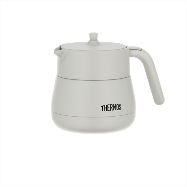 サーモス 真空断熱ティーポット 450ml TTE-450 ライトグレー(LGY)