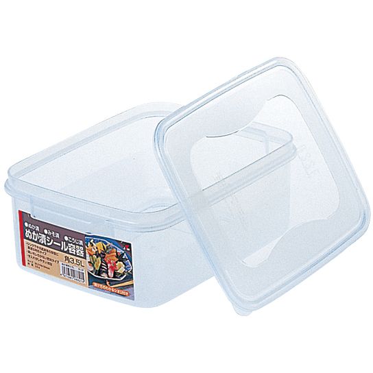 リス ぬか漬けシール容器 角3.5L