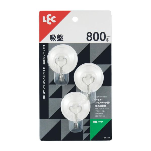 レック 吸盤フック 3個入 H00489