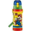 スケーター スーパーマリオ 3Dロック付ワンプッシュダイレクトボトル 480ml SDPV5