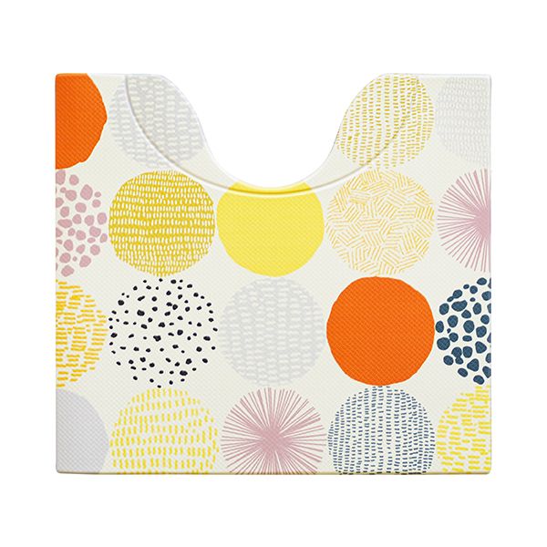 オカトー スキマにピタっ！ 拭けるPVCトイレマット ドット [55×60cm]