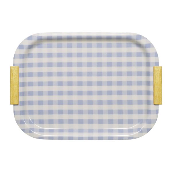 　ギフトサービスについて飽きのこないベーシックなチェック柄の角型お盆。木の取手付きで持ちやすい。食器の持ち運びに便利な、表面すべり止め加工。布地をプレスした贅沢な布張り耐水仕様。丈夫で壊れにくい強化樹脂。サイズ(約):幅380×奥行270×高さ24mm重量:400g個装サイズ(約) 幅38.5×奥行27.5×高さ2.9cm材質:素地/ポリエステル樹脂 塗装/ウレタン塗装耐熱温度:110度 耐冷温度:-10度製造国:日本商品特徴一覧お盆、テーブルトレイ、テーブルトレー、4932903118932、通信販売、通販、販売、買う、購入、お店、売っている、ショッピング▼関連商品はこちら。橋本達之助工芸 NSトレー 取手付 M角 ミルキーチェック [ピンク]橋本達之助工芸 NSトレー 取手付 L角 ミルキーチェック [ピンク]【橋本達之助工芸 NSトレー 取手付 M角 ミルキーチェック [ブルー]】広告文責(有)イースクエアTEL:0120-532-772飽きのこないベーシックなチェック柄の角型お盆。木の取手付きで持ちやすい。食器の持ち運びに便利な、表面すべり止め加工。布地をプレスした贅沢な布張り耐水仕様。丈夫で壊れにくい強化樹脂。サイズ(約):幅380×奥行270×高さ24mm重量:400g個装サイズ(約) 幅38.5×奥行27.5×高さ2.9cm材質:素地/ポリエステル樹脂 塗装/ウレタン塗装耐熱温度:110度 耐冷温度:-10度製造国:日本※お客さま都合による、ご注文後の[キャンセル][変更][返品][交換]はお受けできませんのでご注意下さいませ。※当店では、すべての商品で在庫を持っておりません。記載の納期を必ずご確認ください。※ご注文いただいた場合でもメーカーの[在庫切れ][欠品][廃盤]などの理由で、[記載の納期より発送が遅れる][発送できない]場合がございます。その際は、当店よりご連絡させていただきます。あらかじめご了承ください。※リニューアル等により パッケージ、仕様、セット内容 が変更になる場合がございます。予めご了承下さい。こちらの商品は【お取り寄せ(7〜10営業日以内に発送予定)】となります。あらかじめご了承くださいませ。