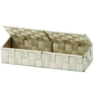 ちどり産業 PPストラップバスケット フタ付きカトラリーケース 58-80BG [ベージュ]